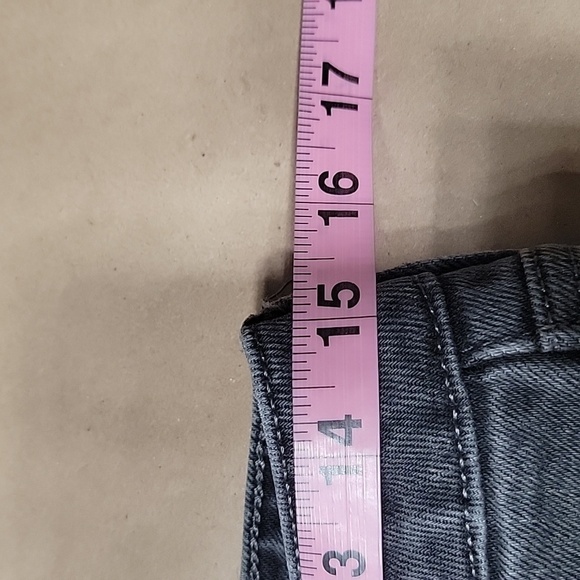 Old Navy Size 8 Washed Black / Gray Power Straight High Rise Denim Jeans - Picture 4 of 13